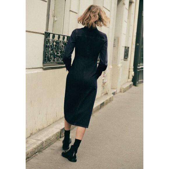 NWT Zara Denim Shirt dress ZW Collection - Picture 11 of 12